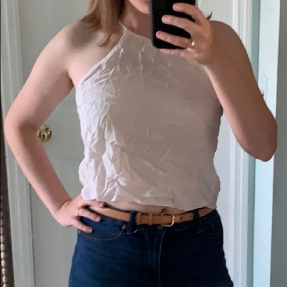 💕Brandy Melville White Halter Crop Top